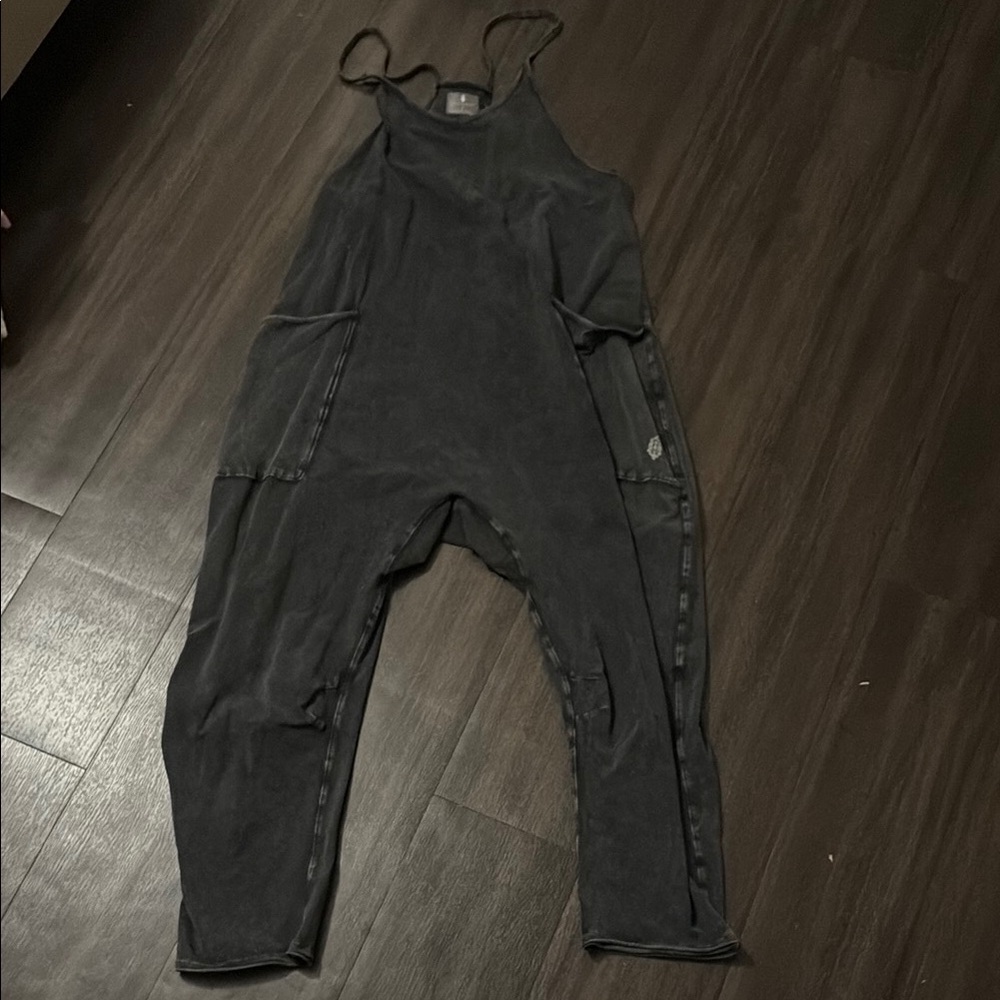 Free People Washed Charcoal Scoop-Neck Jumpsuit - Picture 7 of 14